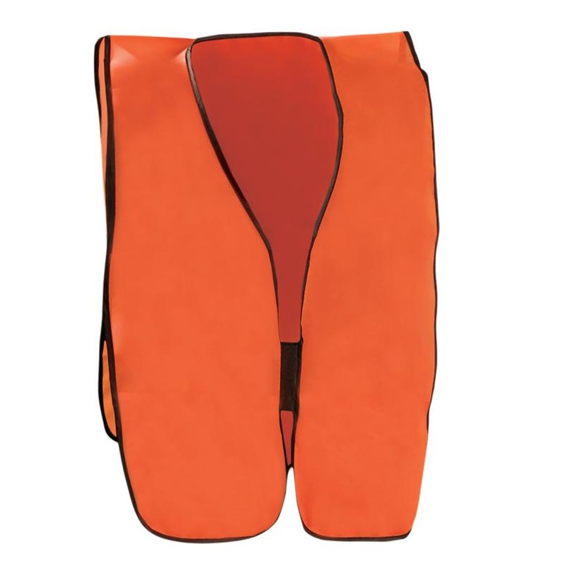 Value Safety Vest 4X-Large Orange Solid No Reflective Tape 